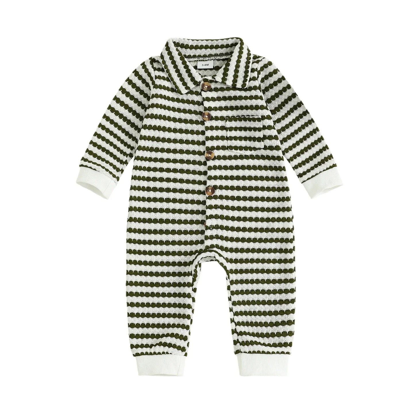 JASPER Striped Collar Jumpsuit