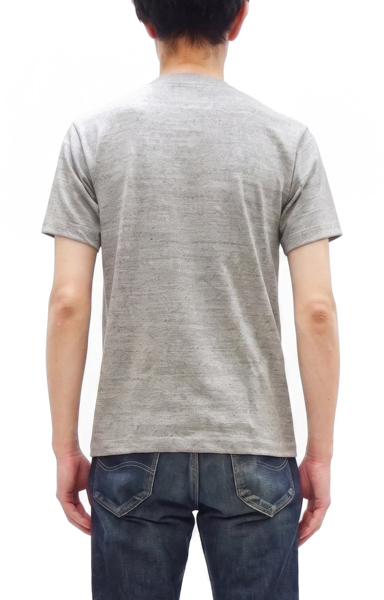 Whitesville Men's Short-Sleeve Henley T-Shirt, 100% Cotton Tubular-Knit Jersey, Slim Fit, One-Pack, Made in Japan (WV79681 113 Heather Gray)