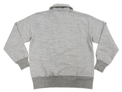 Whitesville Men's Collared Half-Zip Sweatshirt - Heavyweight Loopwheel Fleece, Made in Japan, Vintage-Inspired Athletic Wear (Toyo Enterprises WV69641 113 Heather Gray)