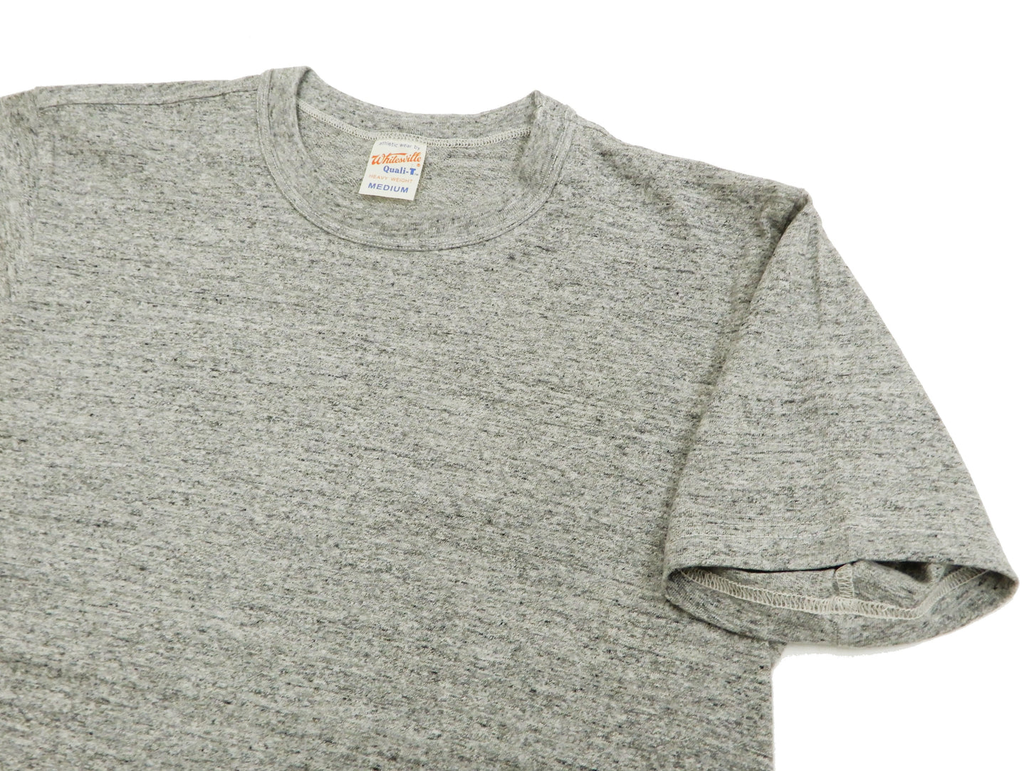 Whitesville Men's 2-Pack Plain Short-Sleeve Crew Neck T-Shirts, Tubular-Knit Cotton, Made in Japan by Toyo Enterprises (WV73544 113 Heather Gray)
