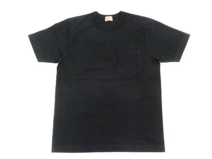 Whitesville Men's Plain Pocket T-Shirt - Short Sleeve Crewneck Loopwheel Tee (One-Wash) WV78932 by Toyo Enterprises 119 Black