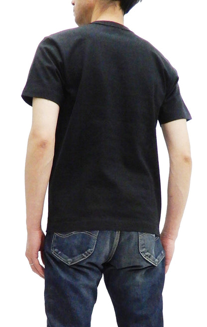 Whitesville Men's Plain Pocket T-Shirt - Short Sleeve Crewneck Loopwheel Tee (One-Wash) WV78932 by Toyo Enterprises 119 Black