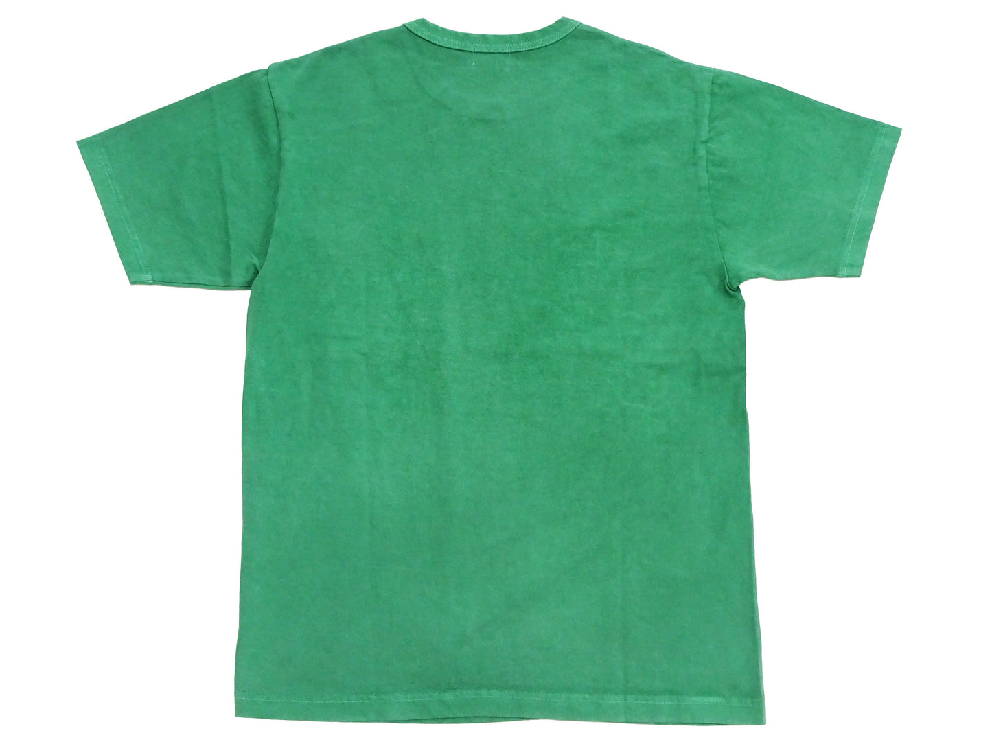 Whitesville Men's Short Sleeve Pigment-Dyed Pocket T-Shirt, Heavyweight Tubular Cotton Jersey Plain Tee, Made in Japan by Toyo Enterprises (WV79531 144 Faded Kelly Green)
