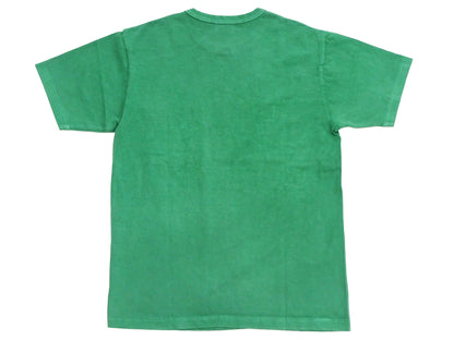 Whitesville Men's Short Sleeve Pigment-Dyed Pocket T-Shirt, Heavyweight Tubular Cotton Jersey Plain Tee, Made in Japan by Toyo Enterprises (WV79531 144 Faded Kelly Green)